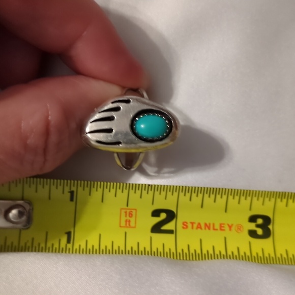 Vintage Sterling Silver bear print with turquoise - Picture 15 of 16